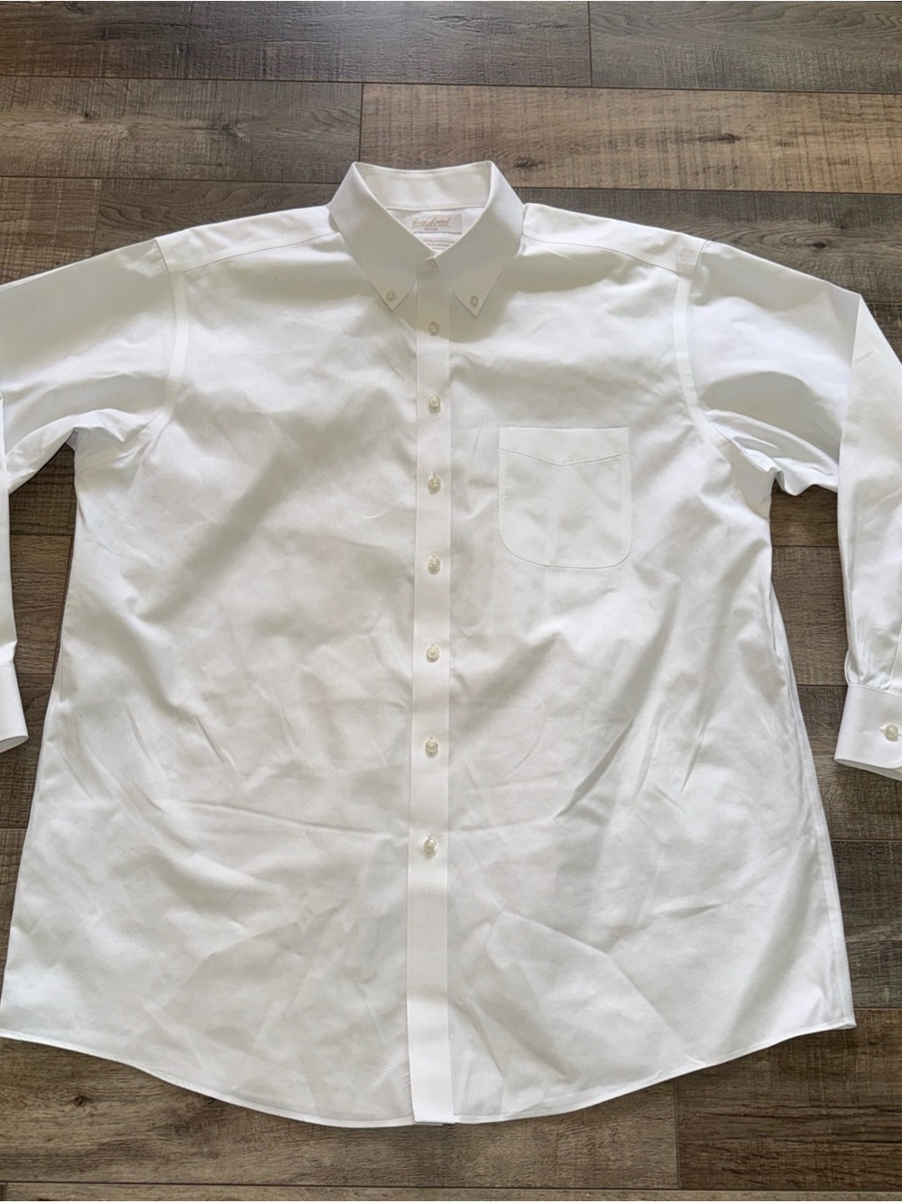 Gold label fitted 17/33 Classic White Button-Down Men’s Shirt - Plain Pocket